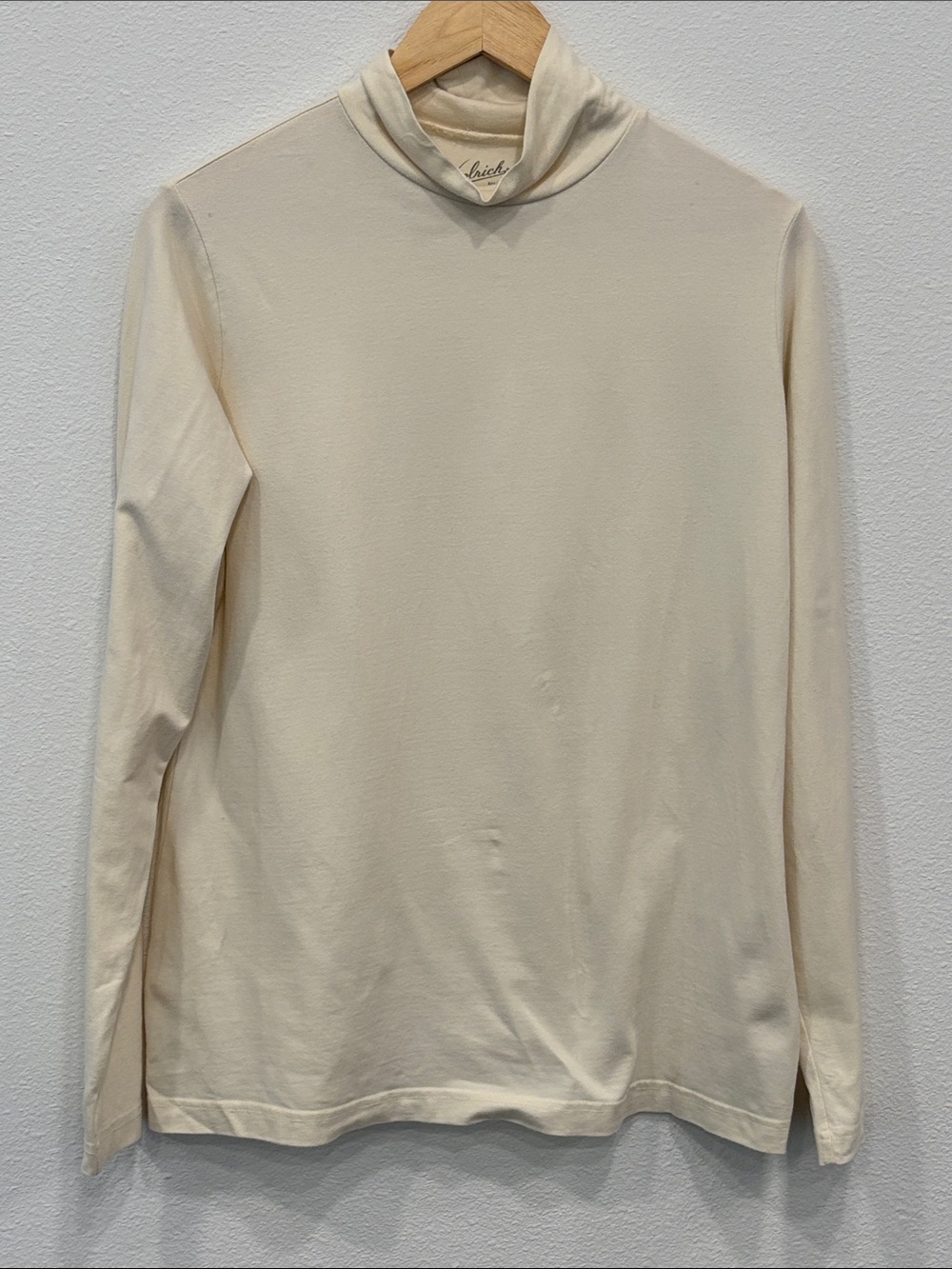 Woolrich Cream Long Sleeve Turtleneck Top